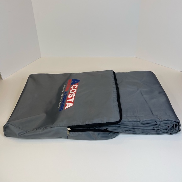 Reversible Fleece / Nylon Folding Picnic Travel Blanket With Carry Case Handle - Picture 4 of 6